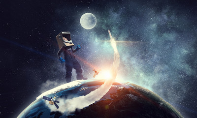 i will explore space . mixed media
