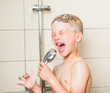 © Ermolaev Alexandr - Young boy singing in the shower