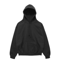Wall Mural - blank hoodie sweatshirt color black front view on white background