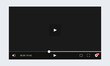 Web video player template inspired by Youtube. Vector illustration