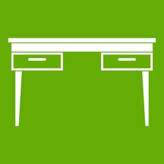 Poster - Wooden table icon green