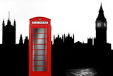 Fototapeta Londyn - Rote Telefonzelle.