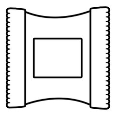 Poster - Wet wipes package icon , outline style