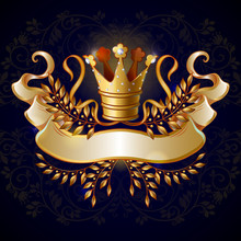 Cartoon Royal Gold Crown Template