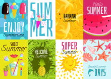 Summer Posters Set