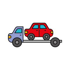 tow truck assistance emergency for car vector illustration