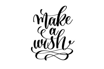 Wall Mural - make a wish - hand lettering inscription