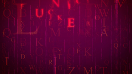 Poster - Electronic letters in purple cyberspace