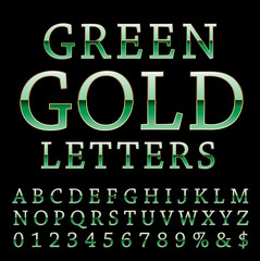 Wall Mural - green font letters