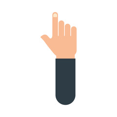 Sticker - hand pointer gesture symbol icon vector illustration