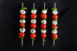 © alicja neumiler - Italian food - caprese salad with tomato, mozzarella and basil, mediterranean diet and weight loss concept