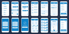 Mobile App Wireframe Ui Kit. Detailed Wireframe For Quick Prototyping.