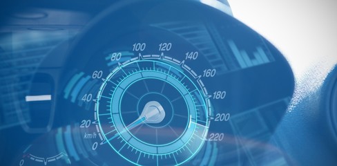 Poster - Composite image of digitally generated image of volume knob with