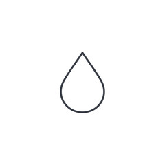 water drop thin line icon. Linear vector illustration. Pictogram isolated on white background