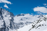 Fototapeta Góry - Glacier in Solden ski resort during sunny day, Austria