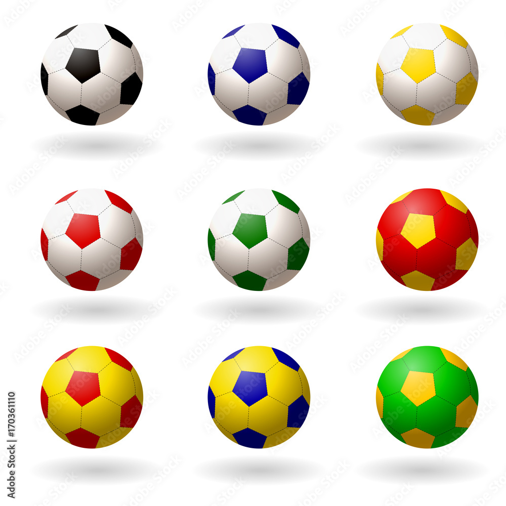 Colorful Soccer Balls