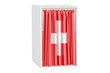 © alexlmx - Vote in Switzerland concept, voting booth with Swiss flag, 3D rendering