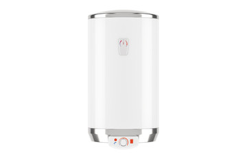 Poster - white tank electric water heater or boiler, 3d rendering