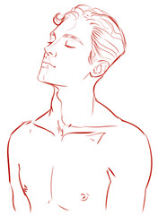 male art in line,sketch.