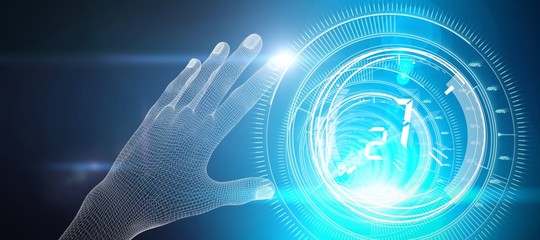 Poster - Composite image of 3d illustration of hand 