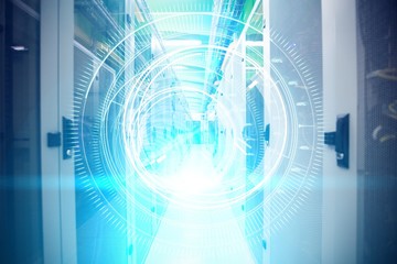 Poster - Composite image of several interface dial in dark blue