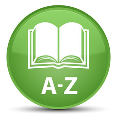 A-Z (book icon) special soft green round button