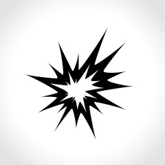 explosion on white background