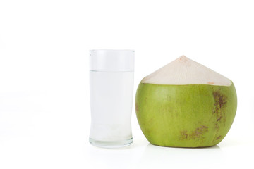 fresh coconut water with coconut