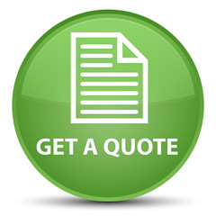 Get a quote (page icon) special soft green round button