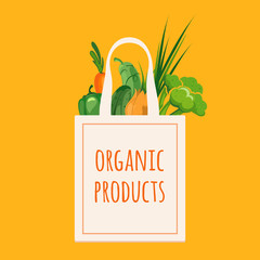 Poster - Bag with organic vegetables