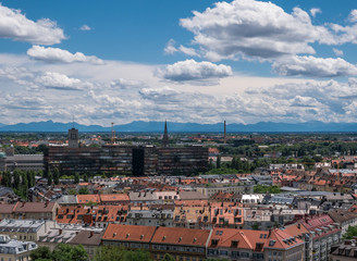 Wall Mural - The city Munich of bird's-eye,  Germany  Bavaria