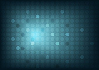 Wall Mural - Abstract blue background with circles and wide blurry light spot