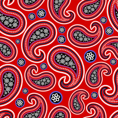 Beautiful paisley red pattern