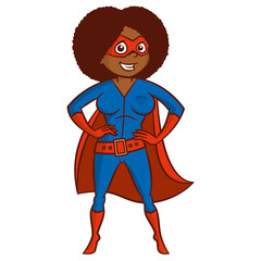 Wall Mural - Super hero woman Cartoon character