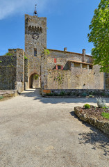 Larressingle, cité médiévale, porte d'entrée, Gers, France