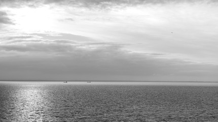 ocean sunset on the north sea