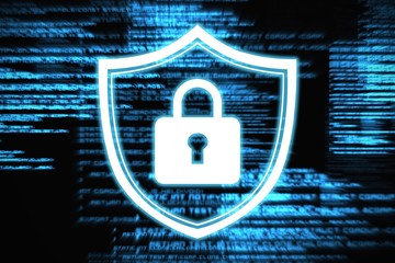 Poster - Composite image of closed lock