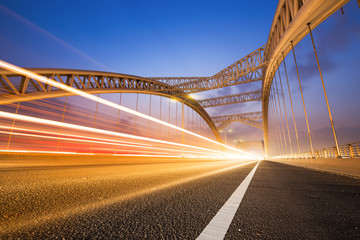 Wall Mural - the night of modern bridge,