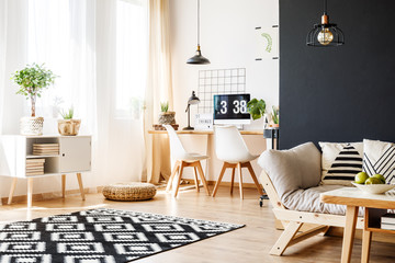 Wall Mural - Study space with scandinavian furniture