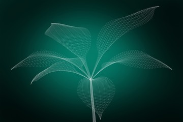 Sticker - Composite image of 3d illustration of plant 