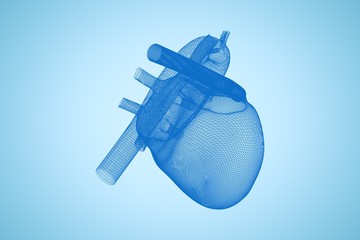 Poster - Composite image of 3d illustration of human heart 
