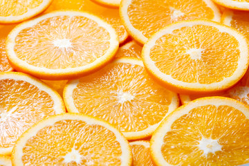 Wall Mural - close up of orange slices background