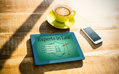 Poster - Composite image of graphic interface of lawyer contact form 