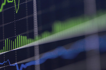 Poster - candlestick graph focus gap on graph,Business and financial concept