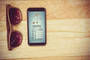 Poster - Composite image of graphic interface of lawyer contact form 
