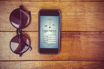 Poster - Composite image of graphic interface of lawyer contact form 