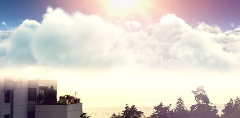 Poster - Composite image of idyllic view of cloudscape against sky