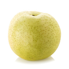 Chinese pear and Sliced isolated on a whate background