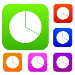 Poster - Circle chart infographic set collection
