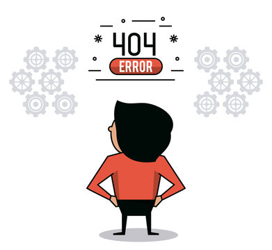 Error 404 infographic over white background vector illustration graphic design
